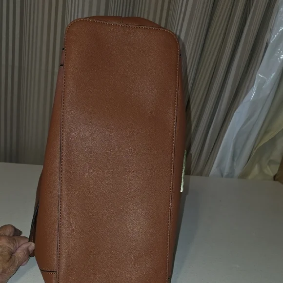 Steve Madden Tan Leather Briefcase - Picture 10 of 11
